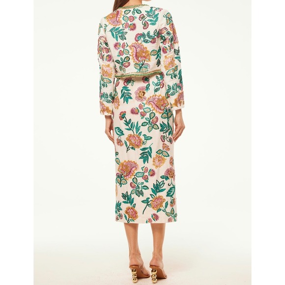 MISA Los Angeles Embellished Floral Cropped Jacket Women's Size‎ L - Picture 2 of 13